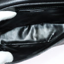 CELINE Shoulder Bag Leather Black Gold Auth 137436-10