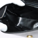 CELINE Shoulder Bag Leather Black Gold Auth 137436-21