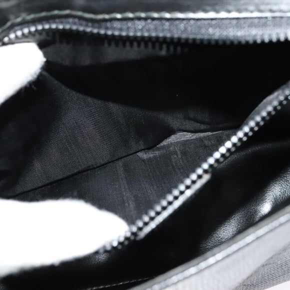 CELINE Shoulder Bag Leather Black Gold Auth 137436