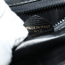 CELINE Shoulder Bag Leather Black Gold Auth 137436-12