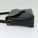 CELINE Shoulder Bag Leather Black Gold Auth 137436-3