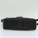 CELINE Shoulder Bag Leather Black Gold Auth 137436-5