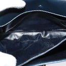 CELINE C Sulky Shoulder Bag Canvas Leather Navy Gold Auth 137437-11