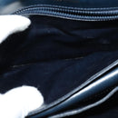 CELINE C Sulky Shoulder Bag Canvas Leather Navy Gold Auth 137437-21