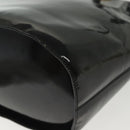 CELINE Circle Shoulder Bag Enamel Black Gold Auth 137438-14