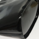 CELINE Circle Shoulder Bag Enamel Black Gold Auth 137438-15