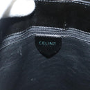 CELINE Circle Shoulder Bag Enamel Black Gold Auth 137438-19