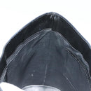 CELINE Circle Shoulder Bag Enamel Black Gold Auth 137438-20