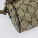 GUCCI GG Supreme Web Sherry Line Bag PVC Beige Gold 904 02 004 Auth 137440-10
