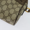 GUCCI GG Supreme Web Sherry Line Bag PVC Beige Gold 904 02 004 Auth 137440-11