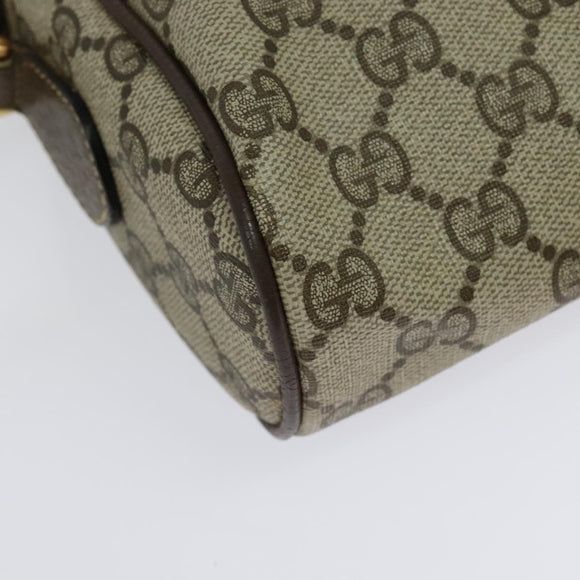 GUCCI GG Supreme Web Sherry Line Bag PVC Beige Gold 904 02 004 Auth 137440