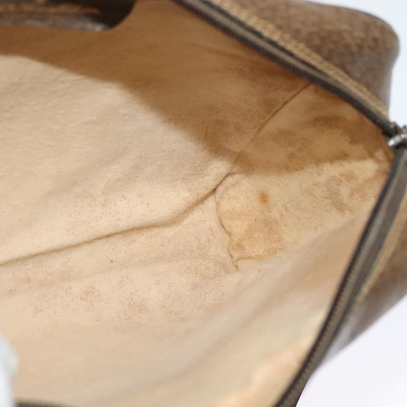 GUCCI GG Supreme Web Sherry Line Bag PVC Beige Gold 904 02 004 Auth 137440