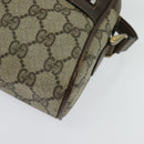 GUCCI GG Supreme Web Sherry Line Shoulder Bag PVC Beige Gold Auth 137441-11