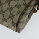 GUCCI GG Supreme Web Sherry Line Shoulder Bag PVC Beige Gold Auth 137441-13