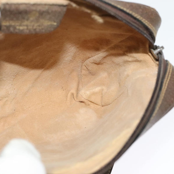 GUCCI GG Supreme Web Sherry Line Shoulder Bag PVC Beige Gold Auth 137441