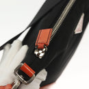PRADA Shoulder Bag Nylon Leather Black Silver Auth 137443-9