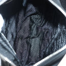 PRADA Shoulder Bag Nylon Leather Black Silver Auth 137443-10