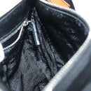 PRADA Shoulder Bag Nylon Leather Black Silver Auth 137443-21