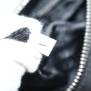 PRADA Shoulder Bag Nylon Leather Black Silver Auth 137443-12