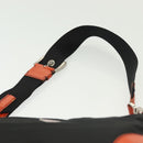 PRADA Shoulder Bag Nylon Leather Black Silver Auth 137443-14