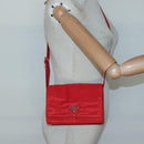 PRADA Shoulder Bag Nylon Red Auth 137444-21