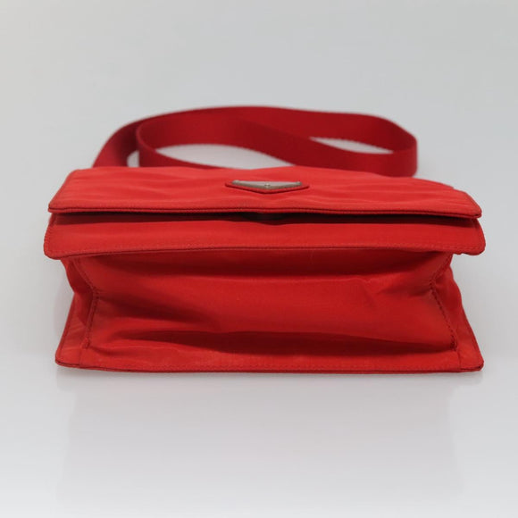 PRADA Shoulder Bag Nylon Red Auth 137444