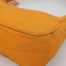 PRADA Hand Bag Nylon Orange Silver Auth 137445-9