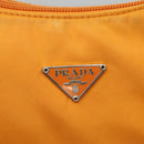 PRADA Hand Bag Nylon Orange Silver Auth 137445-17