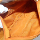 PRADA Hand Bag Nylon Orange Silver Auth 137445-11