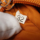 PRADA Hand Bag Nylon Orange Silver Auth 137445-12