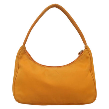 PRADA Hand Bag Nylon Orange Silver Auth 137445 - 0