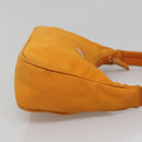 PRADA Hand Bag Nylon Orange Silver Auth 137445-4