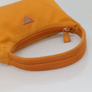 PRADA Hand Bag Nylon Orange Silver Auth 137445-7