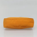 PRADA Hand Bag Nylon Orange Silver Auth 137445-5