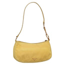 PRADA Shoulder Bag Nylon Yellow Gold Auth 137446-1