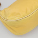 PRADA Shoulder Bag Nylon Yellow Gold Auth 137446-17