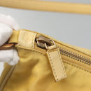 PRADA Shoulder Bag Nylon Yellow Gold Auth 137446-10
