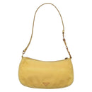 PRADA Shoulder Bag Nylon Yellow Gold Auth 137446-13