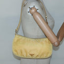 PRADA Shoulder Bag Nylon Yellow Gold Auth 137446-23