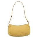 PRADA Shoulder Bag Nylon Yellow Gold Auth 137446-2