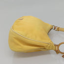 PRADA Shoulder Bag Nylon Yellow Gold Auth 137446-4