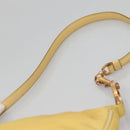 PRADA Shoulder Bag Nylon Yellow Gold Auth 137446-8