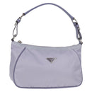 PRADA Shoulder Bag Nylon Purple Silver Auth 137447V-1