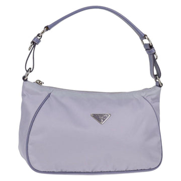 PRADA Shoulder Bag Nylon Purple Silver Auth 137447V