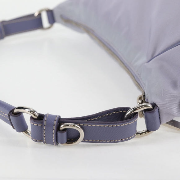 PRADA Shoulder Bag Nylon Purple Silver Auth 137447V