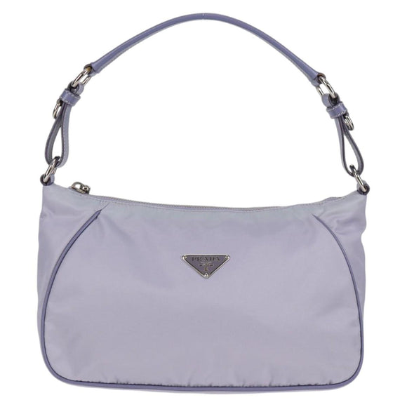 PRADA Shoulder Bag Nylon Purple Silver Auth 137447V