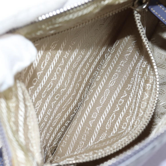 PRADA Shoulder Bag Nylon Purple Silver Auth 137447V