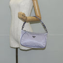 PRADA Shoulder Bag Nylon Purple Silver Auth 137447V-23