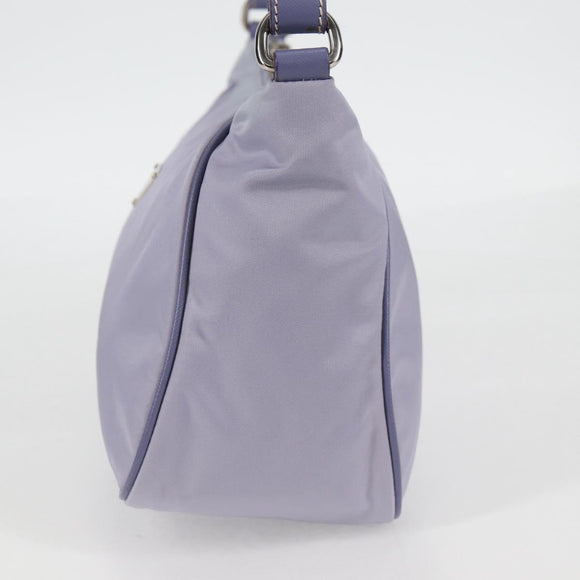 PRADA Shoulder Bag Nylon Purple Silver Auth 137447V