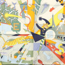 HERMES Carre 90 Scarf ""CA DECOIFFE!"" Silk Beige Auth 137450M-6